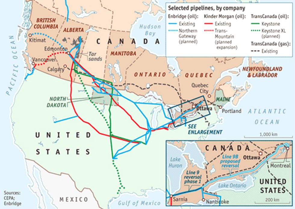Enbridge’s Proposal to Ship Tar Sands Oil Eastward Puts Ontario and Quebec Communities at Risk