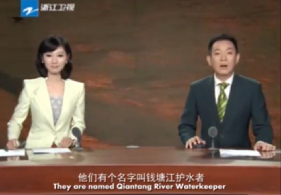 Qiantang River Waterkeeper Grabs Media Spotlight on Chinese TV