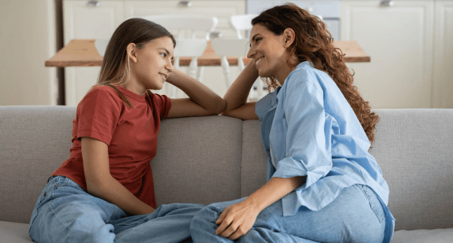 gentle parenting, mom and daughter, heart to heart, good parenting, happy family