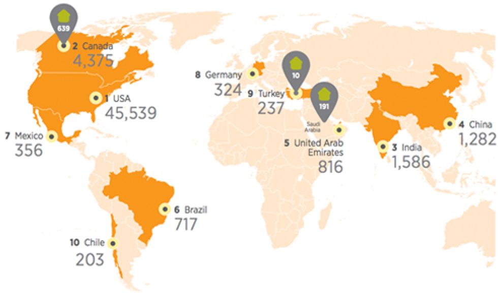 Top 10 Countries With LEED-Certified Projects