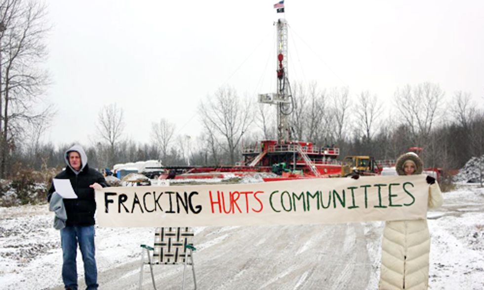 Two Arrested Protesting Fracking Wastewater Injection Well