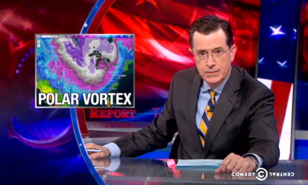 Colbert Calls Out Climate Deniers as Polar Vortex Hits North America