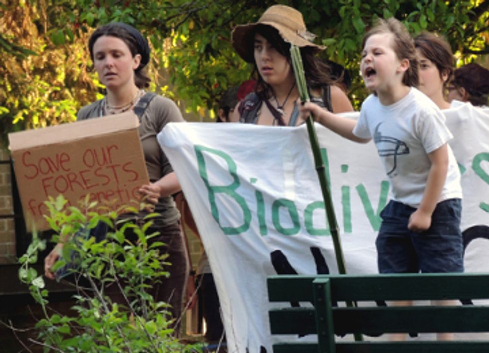 Hundreds Protest Against Genetically Engineered Trees
