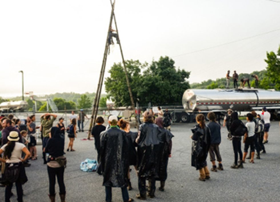 Fossil Fuel Chemical Supplier Shut Down By Fracking Protesters