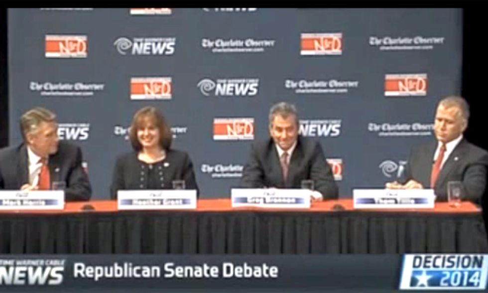 Watch All Four North Carolina GOP Senate Candidates Laugh When Asked About Climate Change