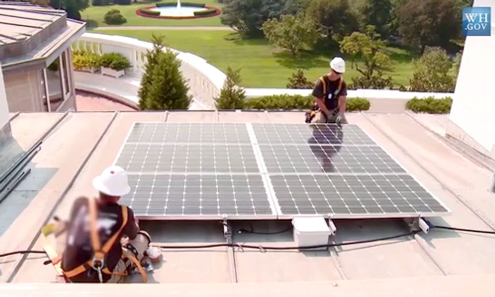 Watch the White House Finally Go Solar