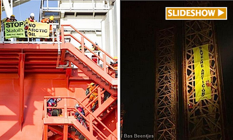 Greenpeace Blocks Two Major Oil Rigs to 'Save the Arctic'