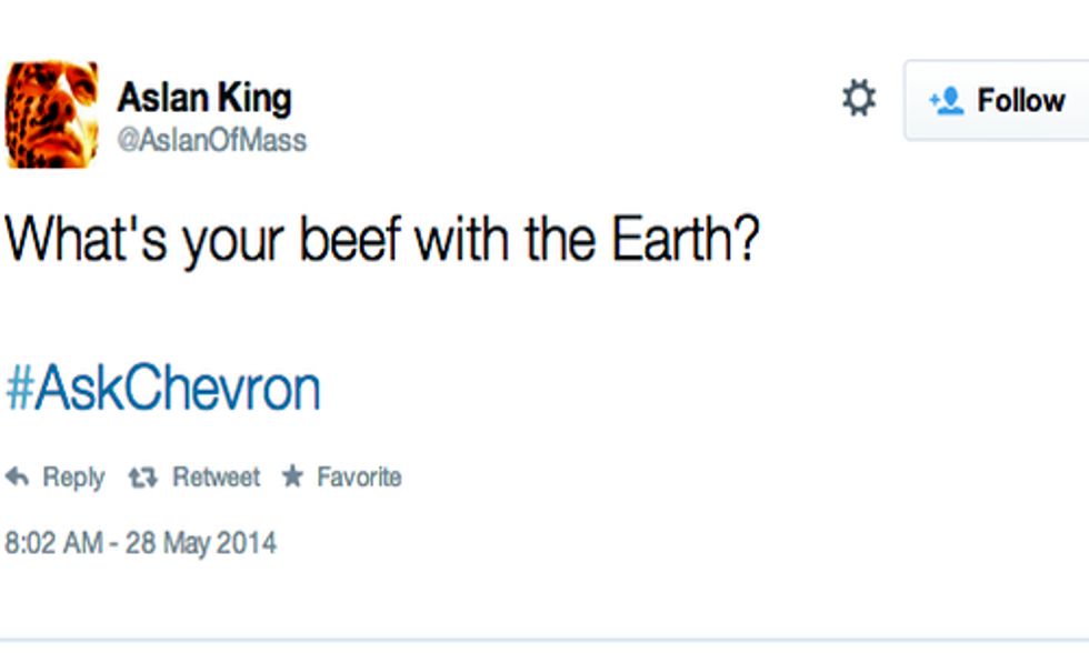 #AskChevron Ignored by Company as Tweets Question Oil Giant's Environmental Destruction