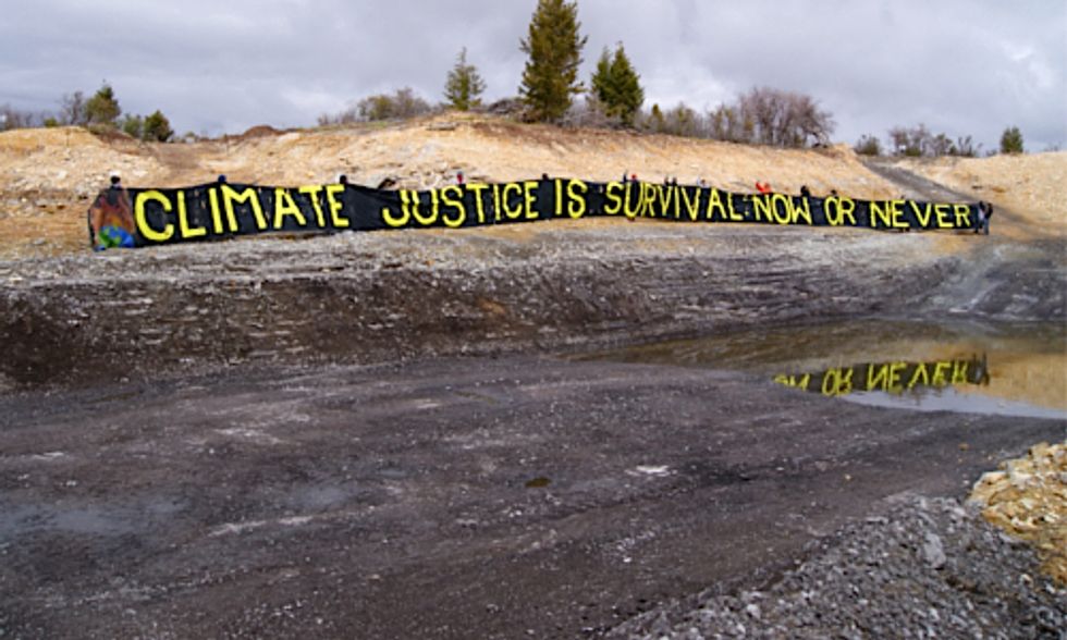 Permanent Protest Setup at Proposed Tar Sands Strip Mine in Utah