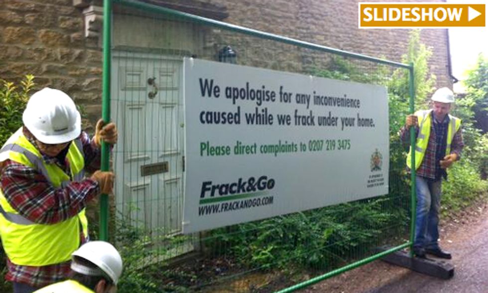 Watch Greenpeace ‘Frack' UK Prime Minister's Home Before He Announces Pro-Drilling Policy