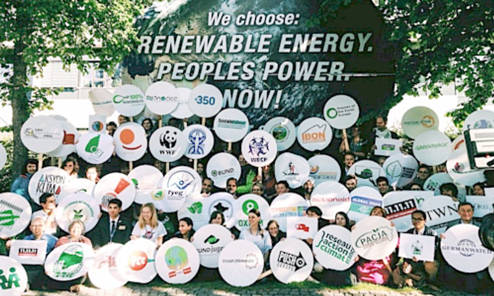 Protesters at UN Climate Talks in Bonn: We Choose Renewable Energy. Stand With Us or Step Aside.