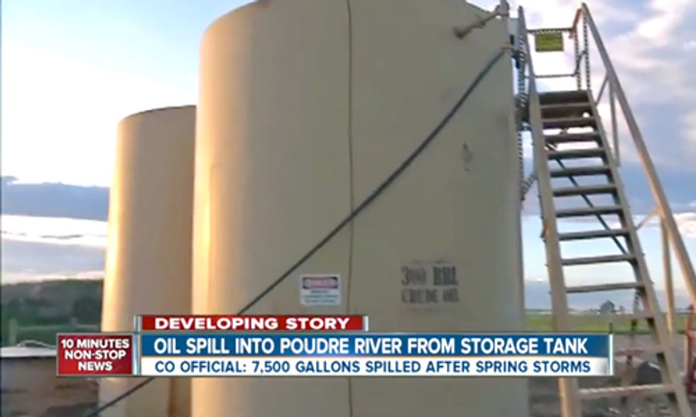 Noble Energy Spills 7,500 Gallons of Crude Oil Into Colorado's Poudre River