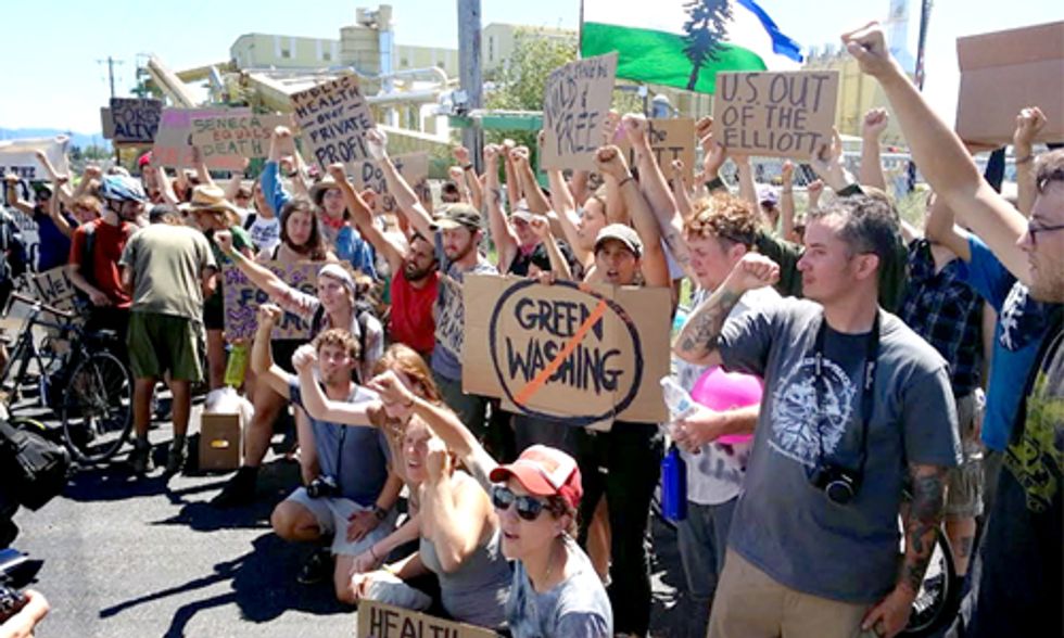 Three Arrested in Biomass Plant Protest