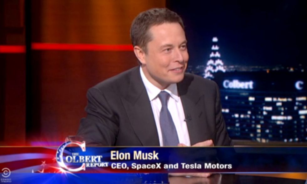 Elon Musk Tells Stephen Colbert Why He Released Tesla Patents to the EV Market