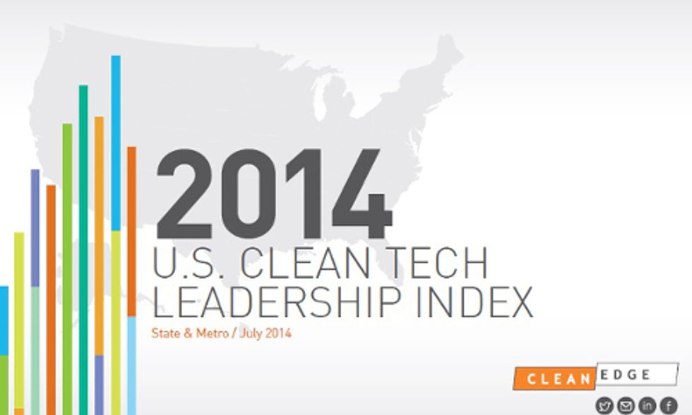 Does Your State Make the Cut in 2014 Clean Tech Leadership Index?