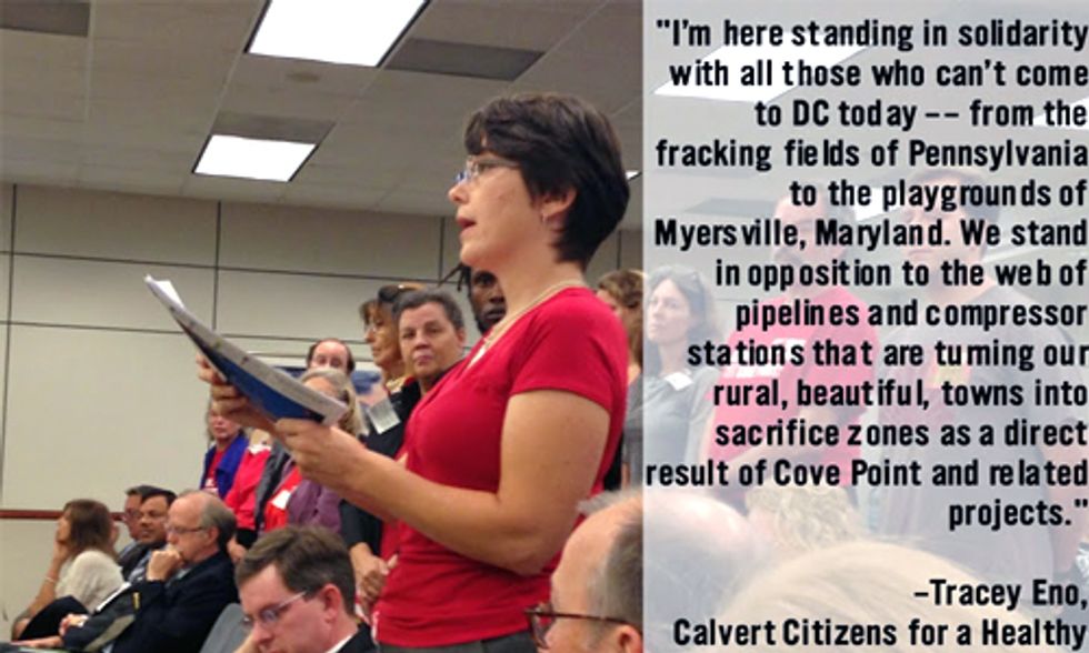 Citizens Speak Out Against Proposed Cove Point LNG Export Facility at FERC Meeting