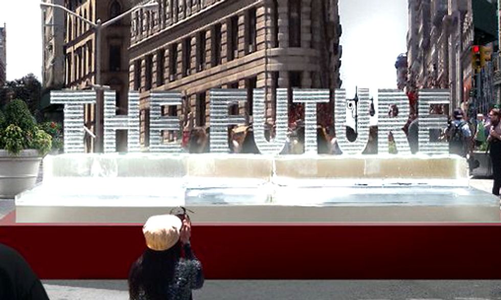 Watch Live: 'The Future' Ice Sculpture Exposes Reality of Climate Change