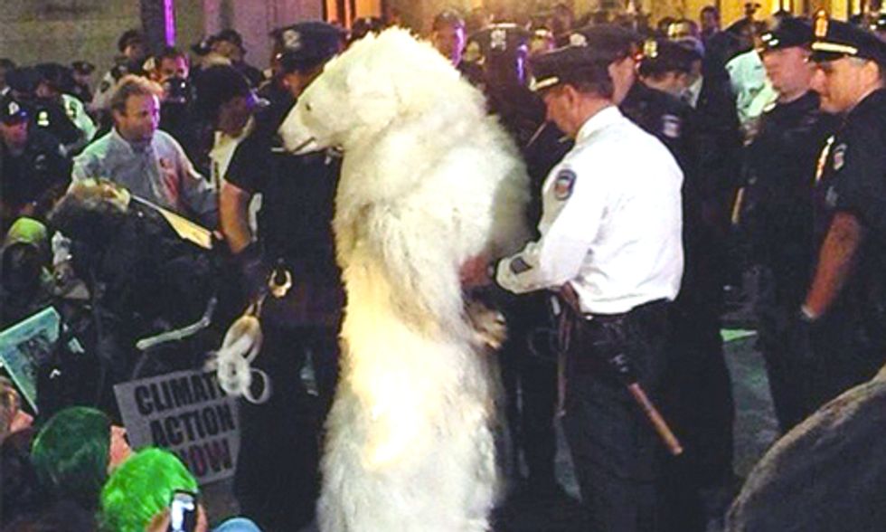 102 Arrested at Flood Wall Street