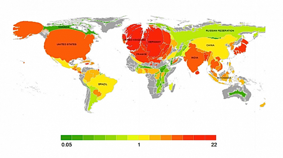 Global Warming World Map New Research Maps Countries' Contributions to Global Warming 