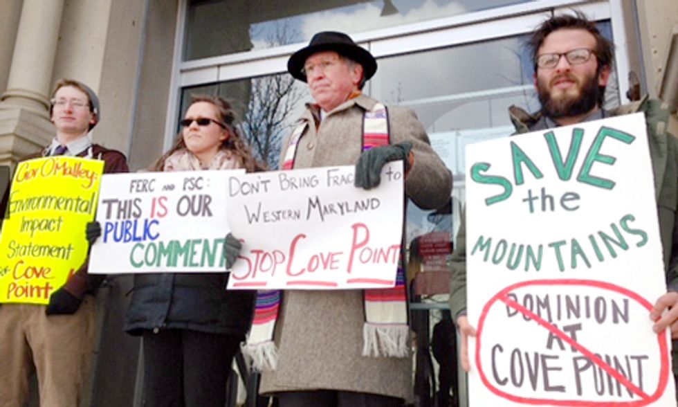 4 Arrested at Cumberland Courthouse in Protest of Cove Point Fracked Gas Export Plan