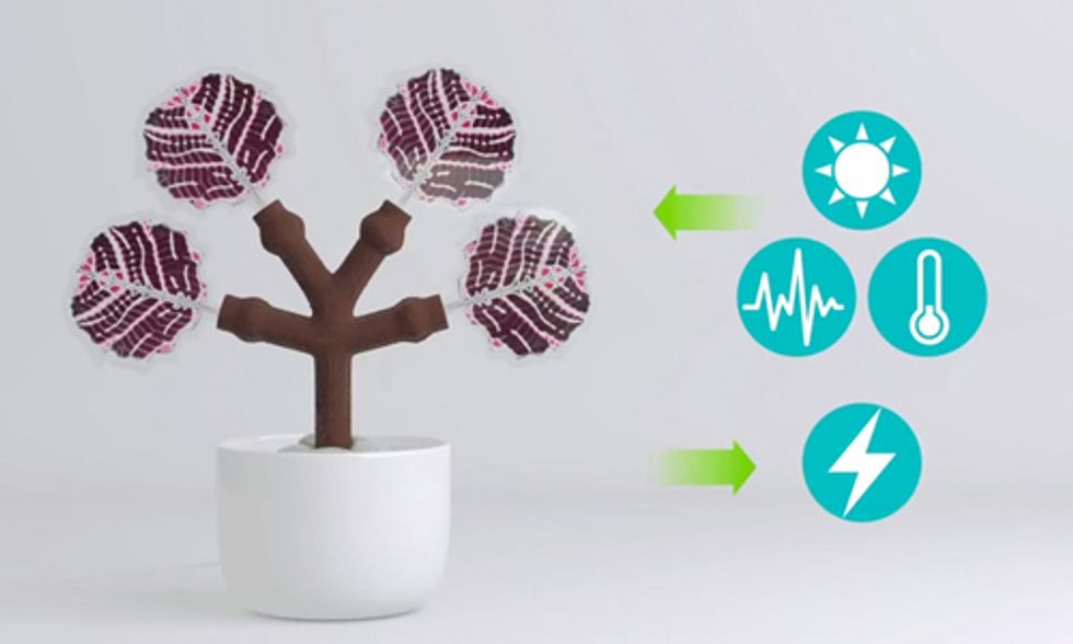 Charge Your Smart Phone With 3D-Printed Solar Tree