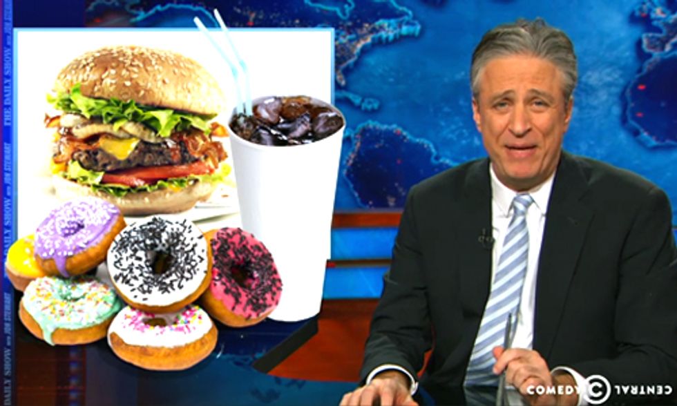 Jon Stewart Hammers Big Food for 'Death Menu of Artificial Chemicals, Antibiotics and Cool Ranch Carcinogens'