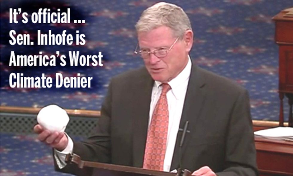 It's Official ... the Winner of the Worst Climate Denier in Congress Is ...