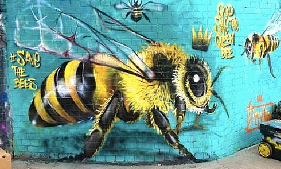 Buzzing Artist Swarms City Walls to Save the Bees