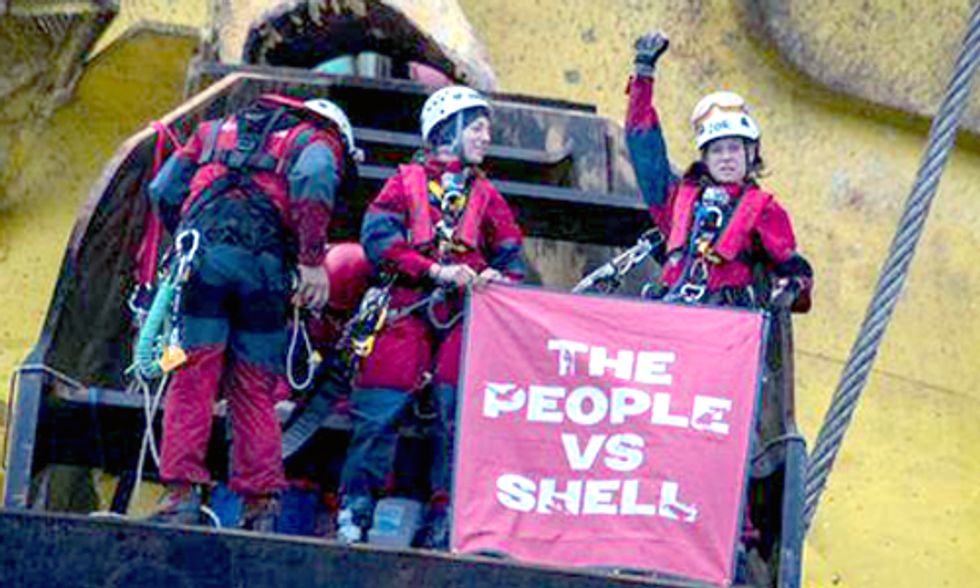 Follow Live: 6 Greenpeace Activists Aboard Arctic-Bound Shell Oil Rig