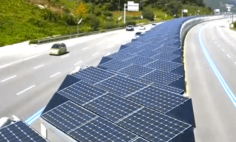 20-Mile Bike Lane Is Also Massive Solar Array