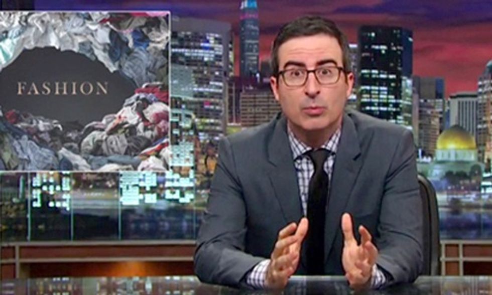 Watch John Oliver Send 'Suspiciously Cheap' Food to Fashion CEOs Selling 'Shockingly Cheap' Clothing