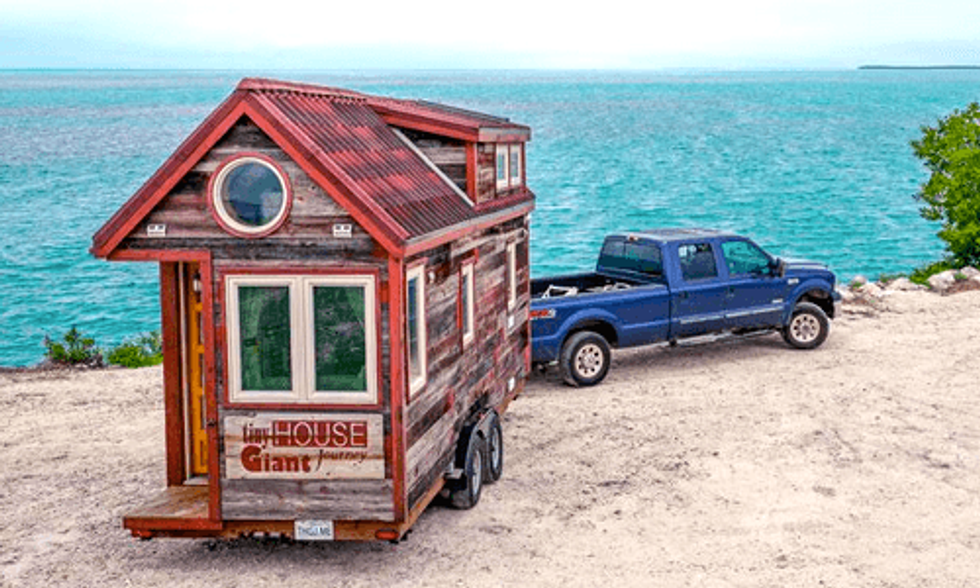 Tiny House on Wheels Provides 'Giant Journey' for Couple + Their Dog