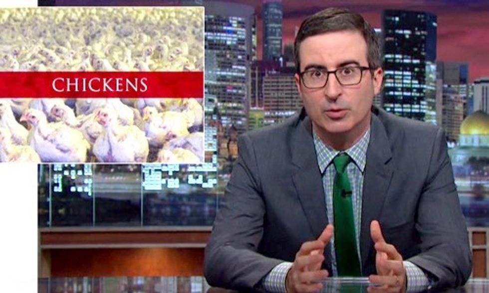 Watch John Oliver's Hilarious Rant Exposing the Horrors of the Chicken Industry