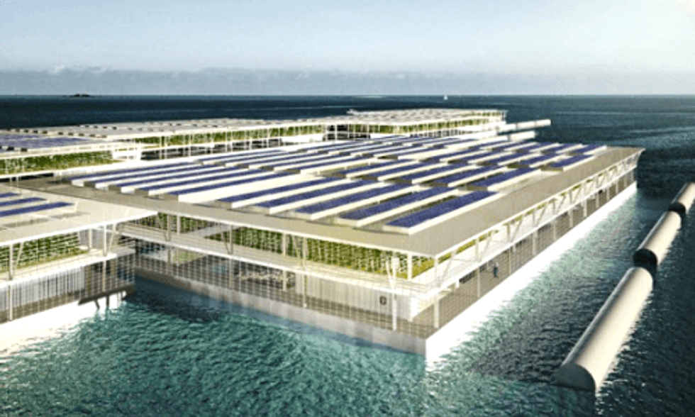 Giant Solar Floating Farm Could Produce 8,000 Tons of Vegetables Annually