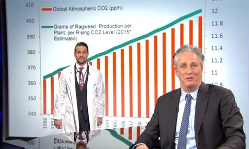 Jon Stewart: Climate Change to Blame for Allergies Getting Worse Each Year