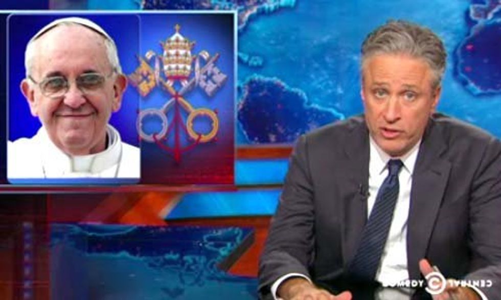 Jon Stewart Slams GOP for Criticizing Pope's 'Call for Environmental Consciousness'