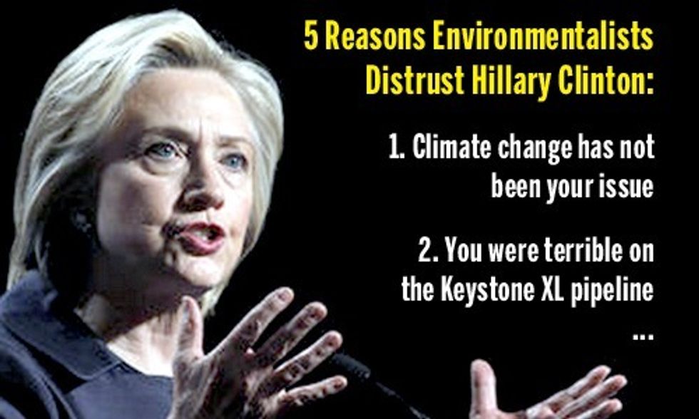 5 Reasons Environmentalists Distrust Hillary Clinton