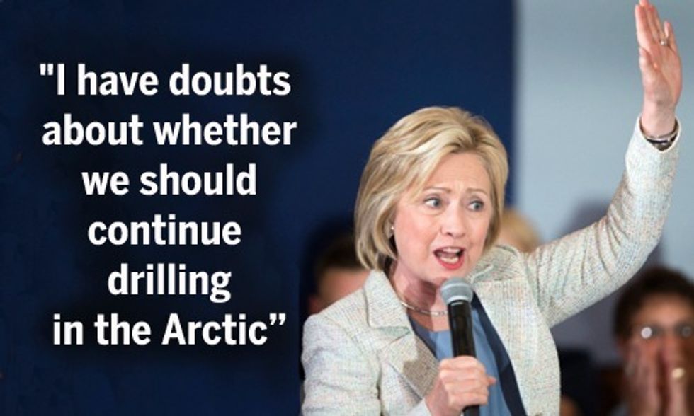 Hillary 'Skeptical' of Obama's Plans to Allow Oil Drilling in the Arctic