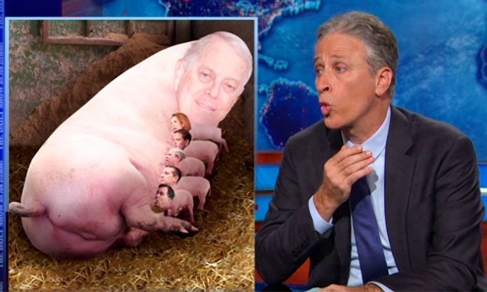 Watch Jon Stewart Actually Agree With Donald Trump