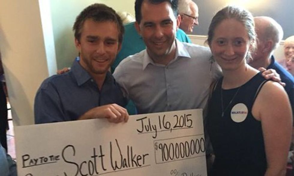 Scott Walker Punked With $900M Check From Koch Brothers