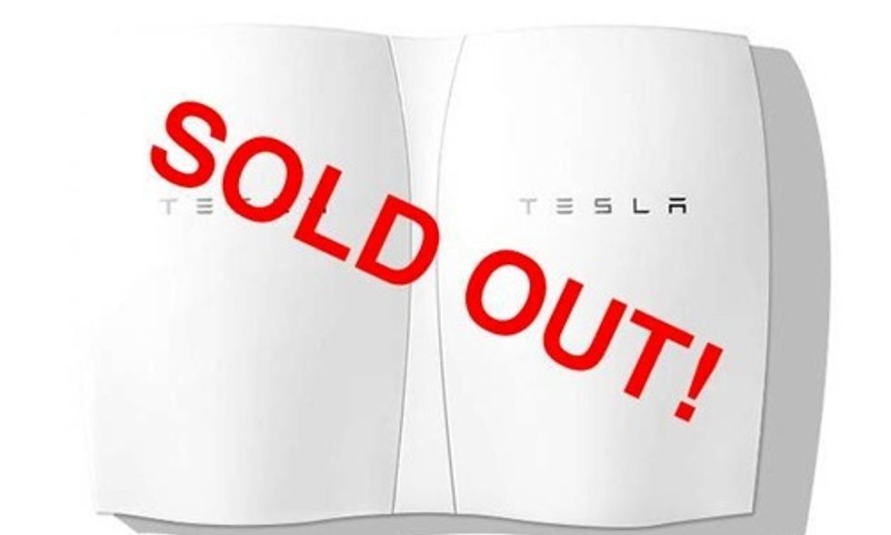 Elon Musk's Tesla Battery So Popular It Sold Out Through 2016