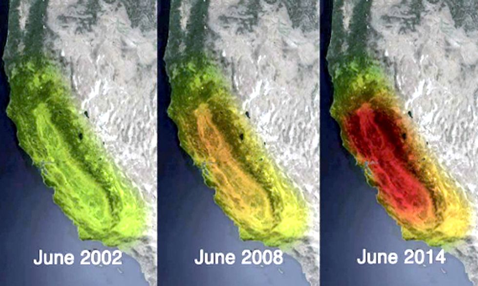 NASA Satellite Images Reveal Shocking Groundwater Loss in Drought-Stricken California