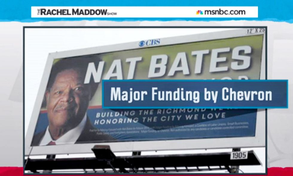 Rachel Maddow: Chevron Spends Big Bucks to Buy Local Election