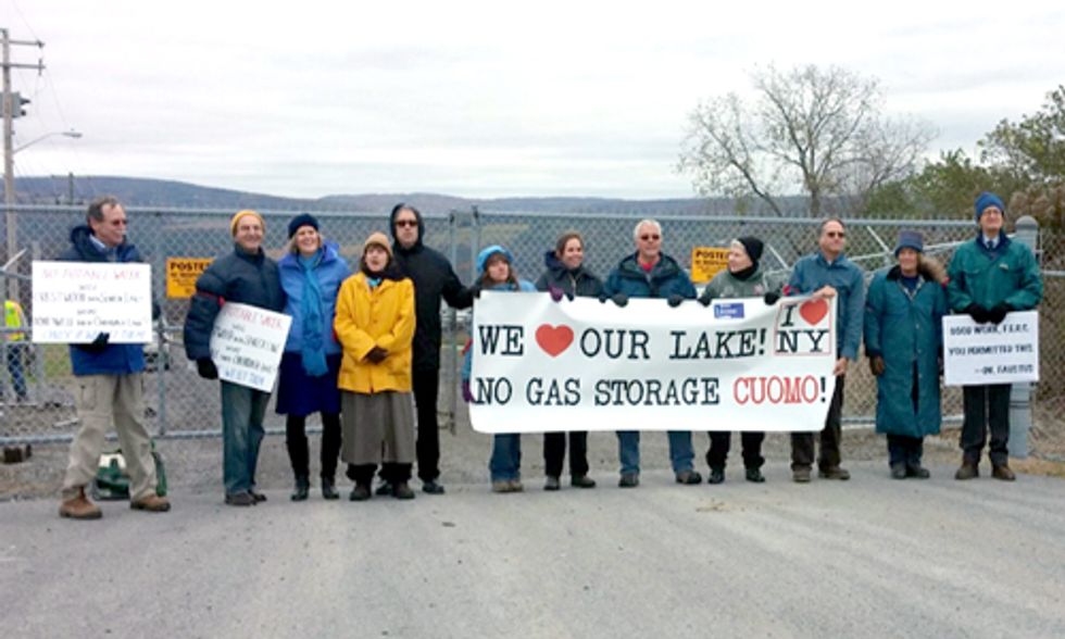 12 People Blockade Entrance to Compressor Station Protesting Methane Gas Storage Project
