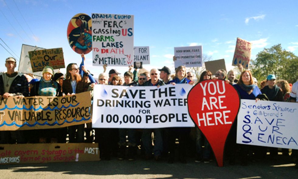 10 Arrested as Human Blockade Continues Protesting Methane Gas Storage Facility