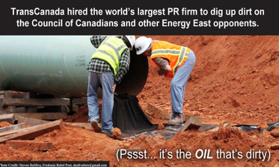 TransCanada Plots Dirty PR Campaign to Push New Pipeline