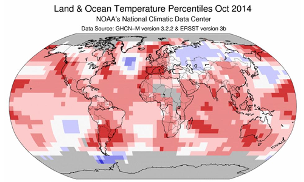 Hottest October on Record Puts Planet on Track for Hottest Year Ever