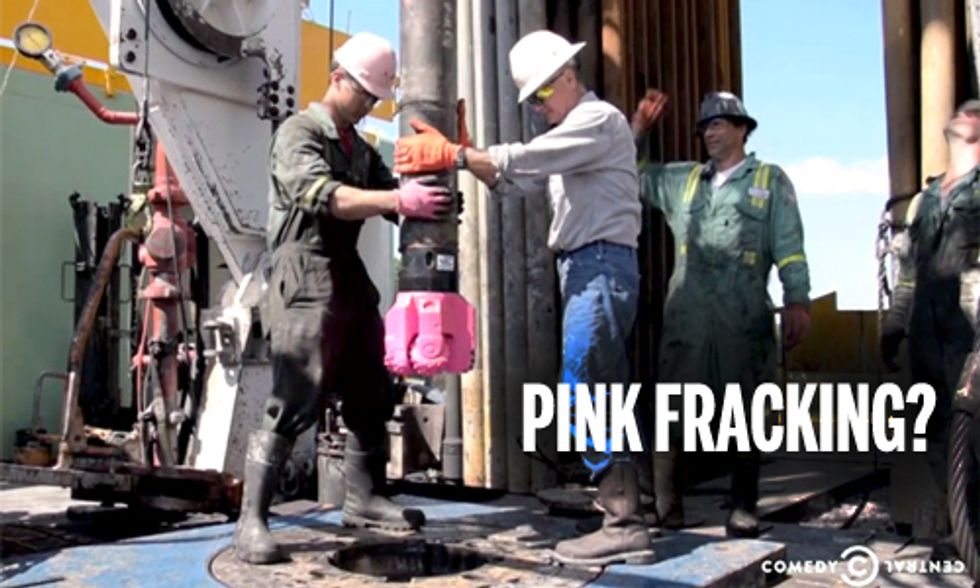 Stupidity of Pink Fracking Fully Exposed on The Daily Show
