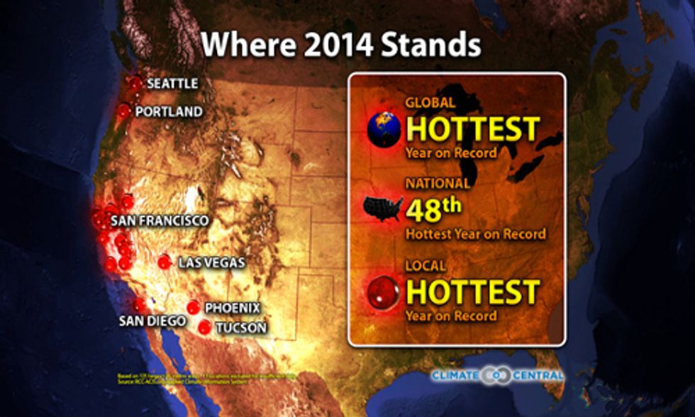17 U.S. Cities Headed for Warmest Year Ever
