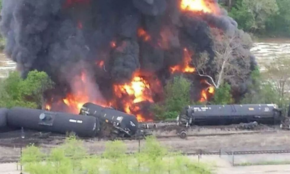 Two More 'Bomb Train' Explosions Should Be 'Wake-Up Call to Politicians to Stop These Dangerous Oil Trains'